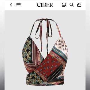 Funky Backless Halter Wrap Tank